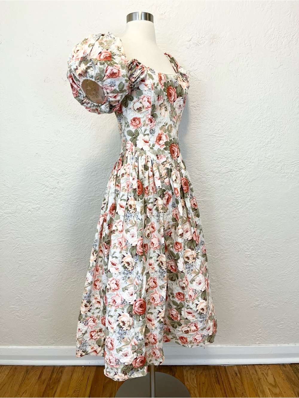 Vintage Jessica McClintock Dress Cottagecore Praire Floral Coquette size 6 XS/4 - Picture 5 of 15